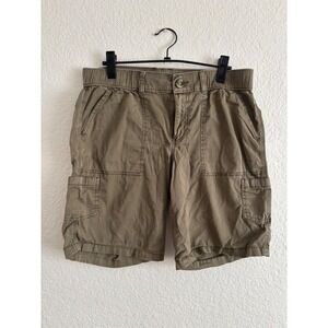 Sonoma Goods for Life Womens Utility Cargo Shorts Olive Green Size 10